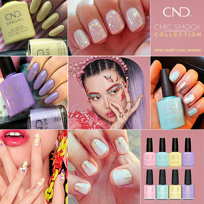 Маникюр CND Shellac свадебный французский маникюр гель лаки Chic Shock