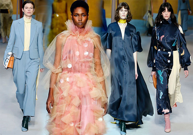 мода LFW 2018 в Лондоне модная коллекция Roksanda осень зима 2019
