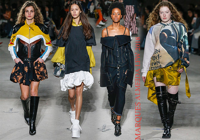 мода LFW 2018 в Лондоне модная коллекция MARQUES ALMEIDA Fall