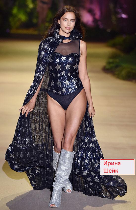 На фото Irina Sheyk на модном показе Intimissimi в Инстаграм 