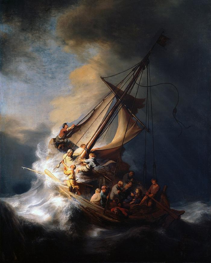 Христос во время шторма на море Галлилейском
