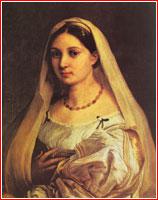 Рафаэль Санти. Женский портрет (Донна Велата). Около 1513. Флоренция, Палаццо Питти, Галерея Палатина