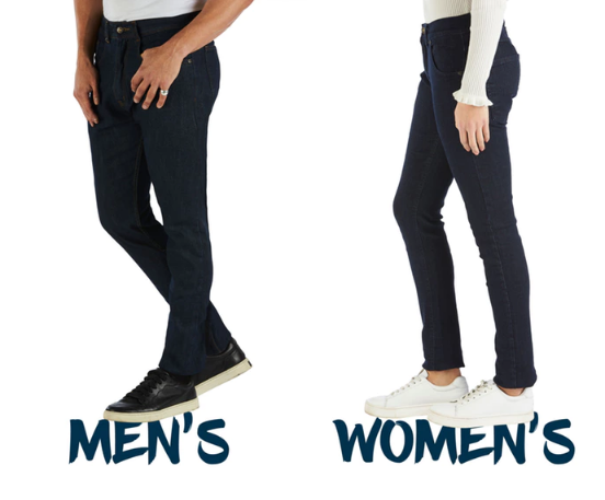 Мужские и женские джинсы
