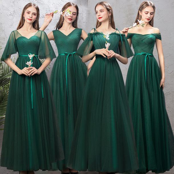 Зеленые платья подружки невесты