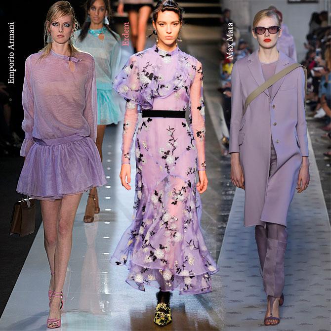 цвет фиолетовый мода весна лето 2018 платья 