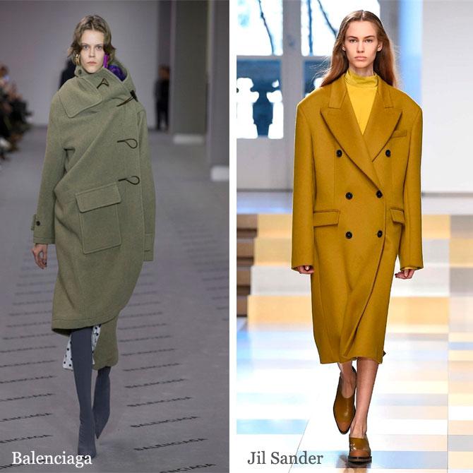 мода модные пальто зима 2017 2018 Balenciaga