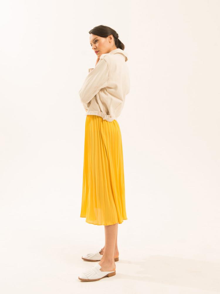 летняя юбка желтая 2018