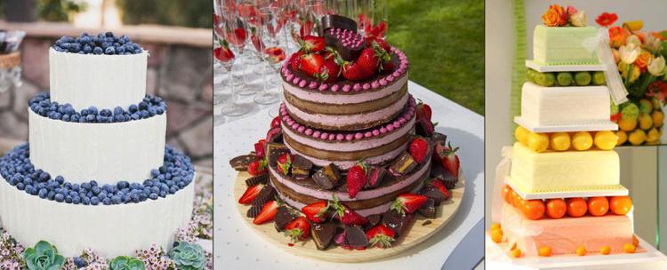 Фруктовый торт на свадьбу