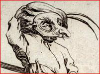 Калло, Жак. Горбун в маске. Лист из серии "Горбуны". 1621