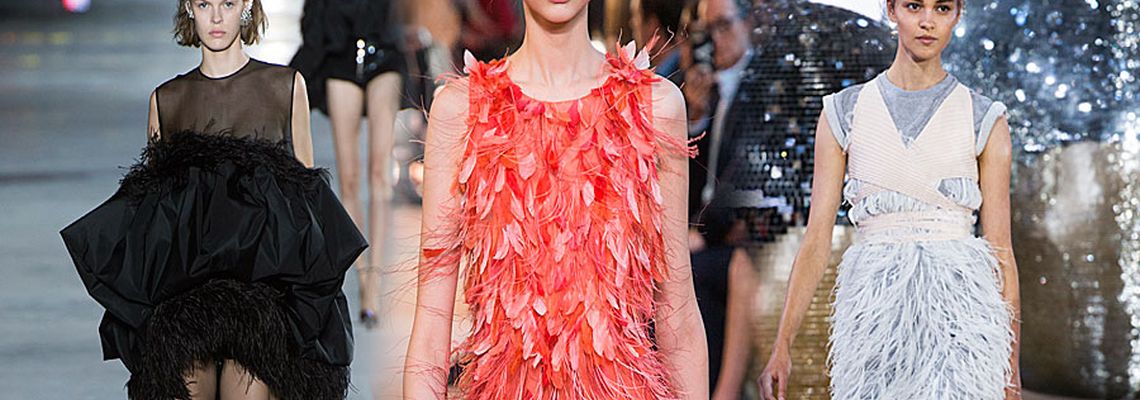 Мода на вечерние платья с перьями в сезоне весна лето 2018 2019