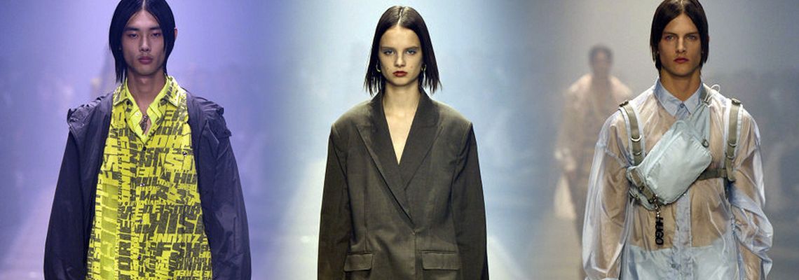 Мужская одежда Hugo Boss Spring 2018 2019 из Берлина - модные тенденции из эпохи 90-х