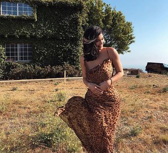 Лето 2018: звезды выбирают модное леопардовое платье