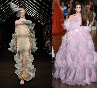 Мода: фантазийные и классические вечерние платья на неделе Высокой моды в Париже – обзор на фото