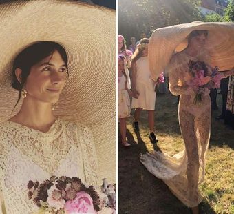 Датская модель Эмма Лет вышла замуж в прозрачном свадебном платье!